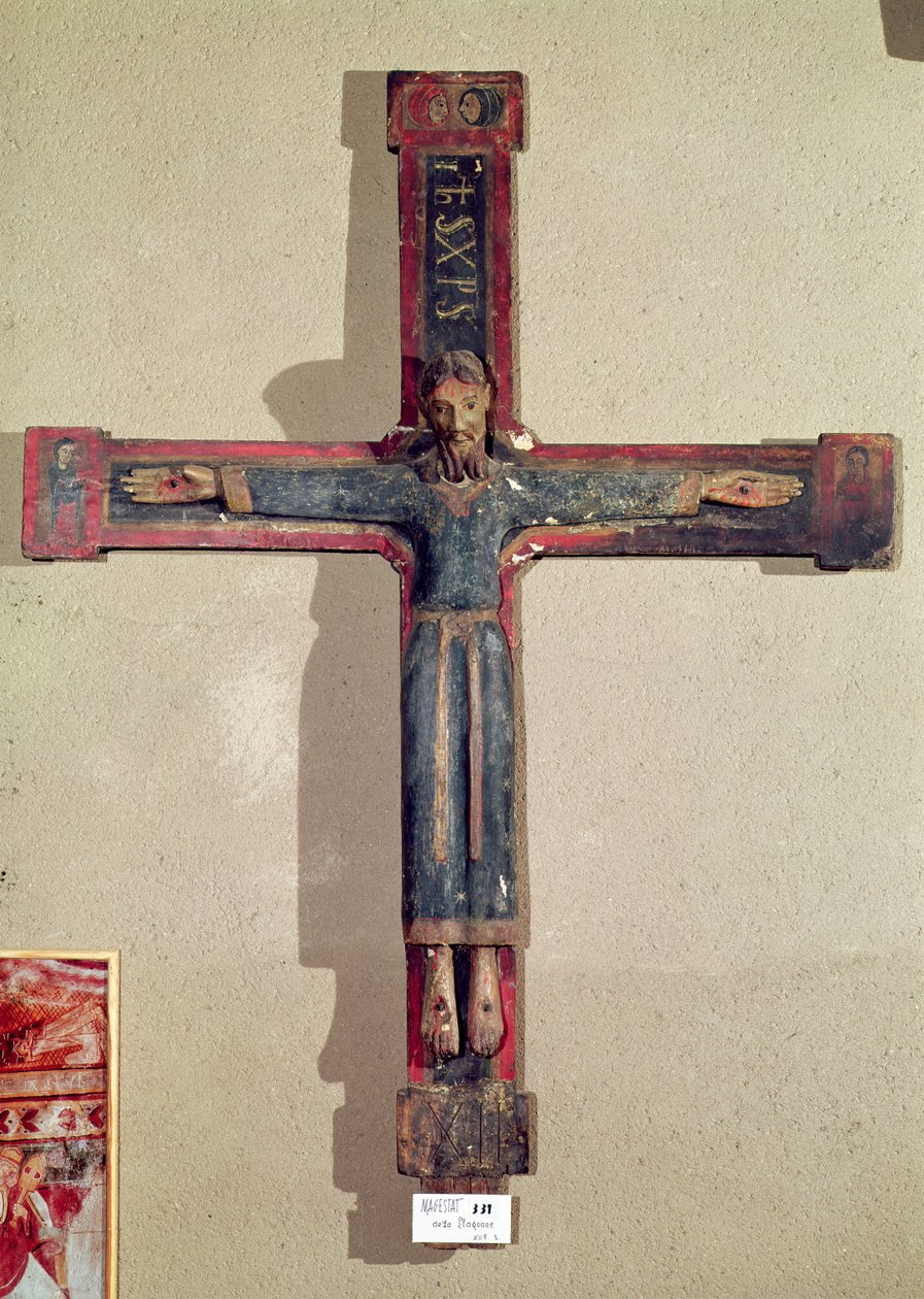 Magestat of La Llagonne (polykromt træ) af Catalan School