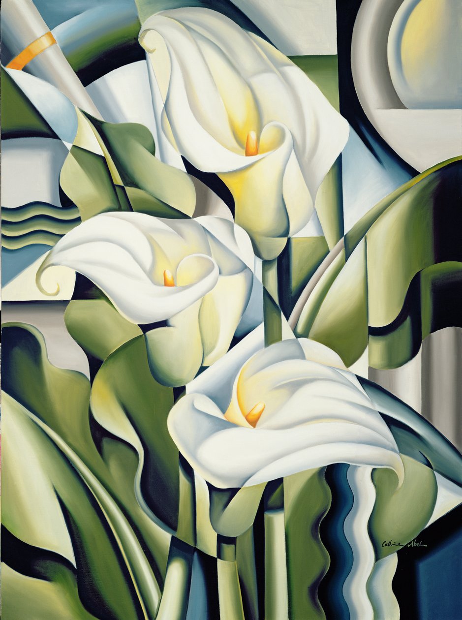 Kubistiske liljer af Catherine Abel
