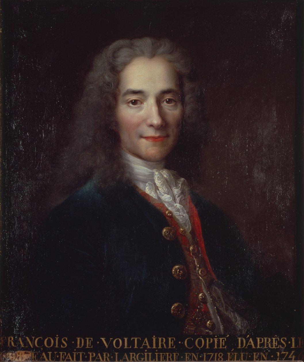 Portræt af Voltaire af Catherine Lusurier