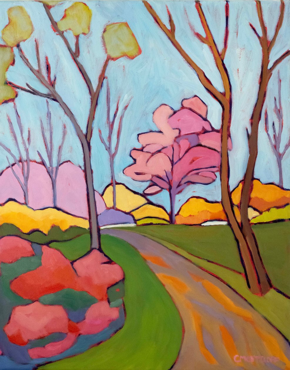 Ephemeral Spring, 2024 (olie på lærred) af Catherine J Martzloff