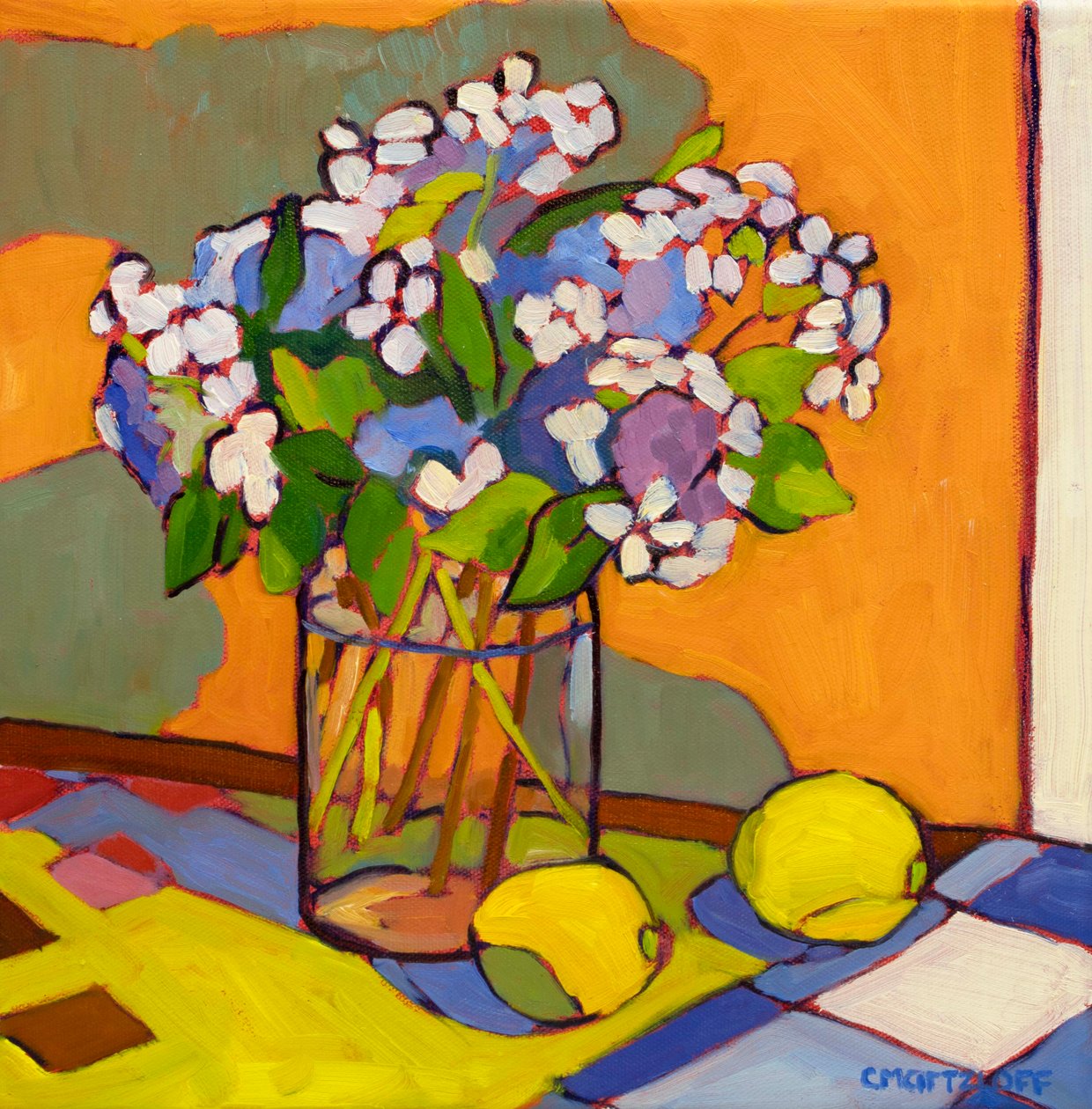 Sommer II, 2023 (Olie på lærred) af Catherine J Martzloff