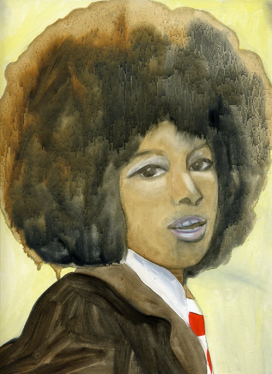 Marsha Hunt, 2007 (olie på lærred og papir) af Cathy Lomax