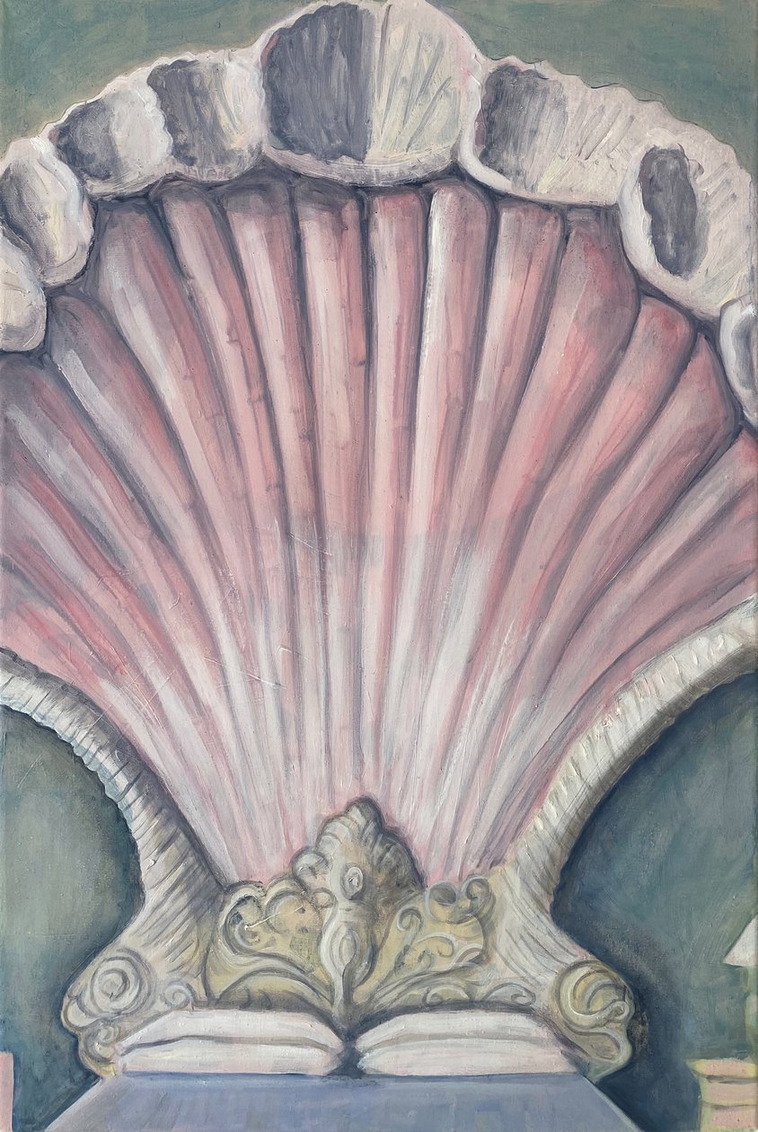 Venus Bed, 2023 (olie på linned) af Cathy Lomax
