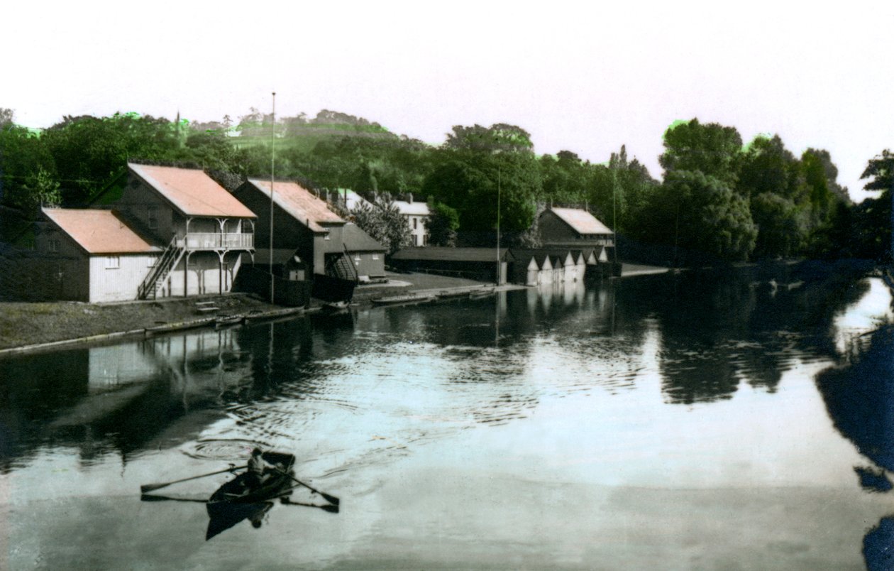 Flod og bådehus, Burton-upon-Trent, 1926. af Cavenders Ltd