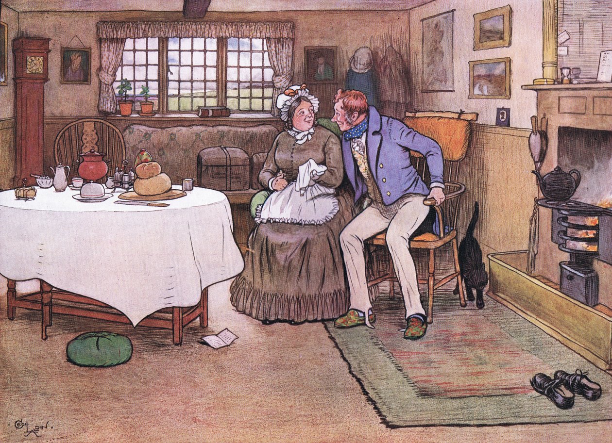 Hun så op på Toms ansigt og smilede gennem sine tårer af Cecil Charles Windsor Aldin