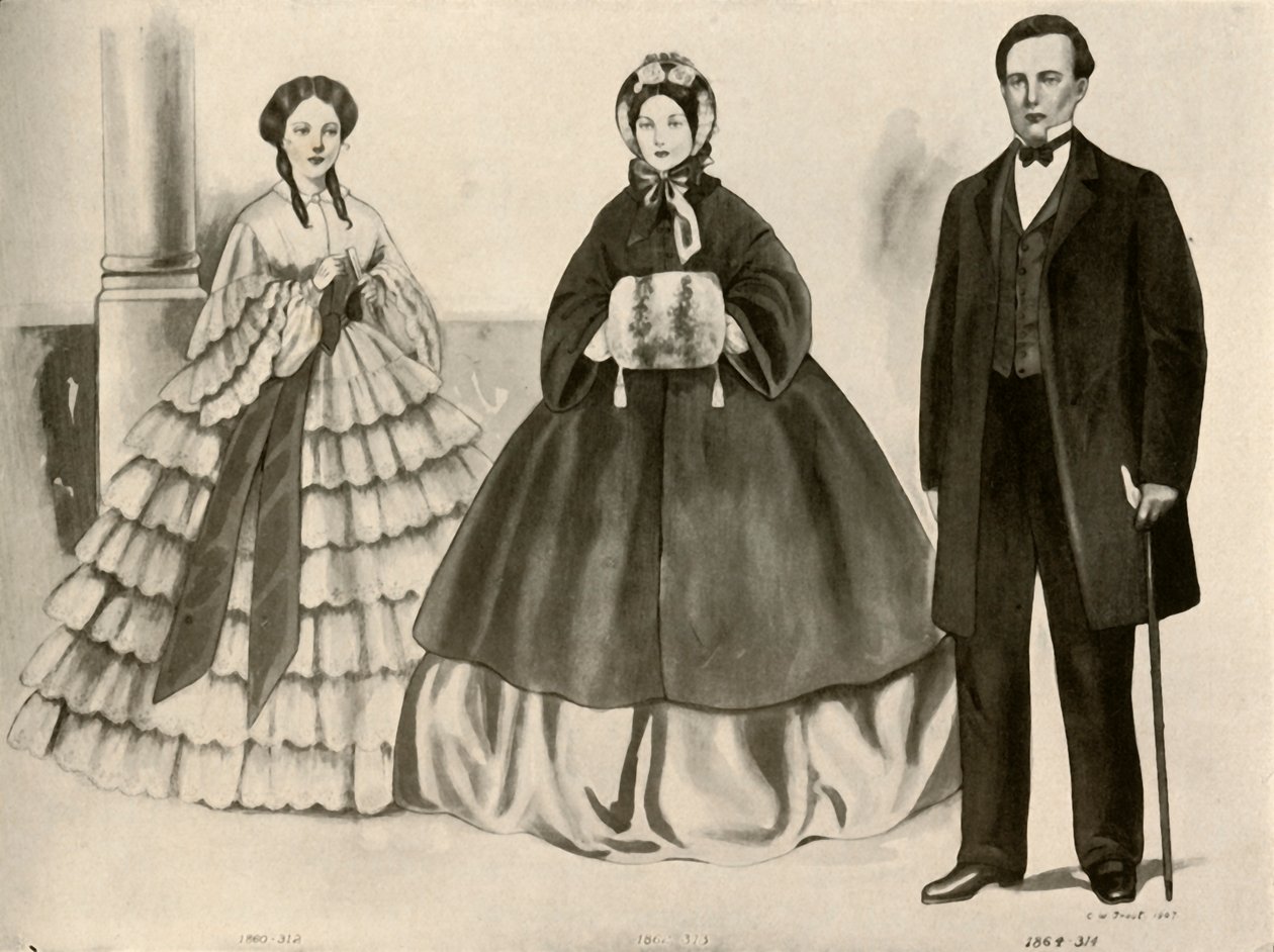 Beklædning fra 1860-1870, 1907, 1937. af Cecil W. Trout