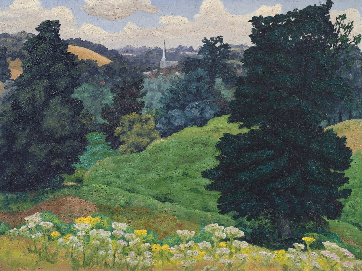 Hadleigh Kirke, ca. 1942 af Cedric Morris