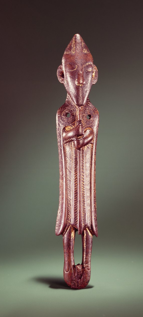 Figur af en kirkelig vikingetid (forgyldt bronze) af Celtic