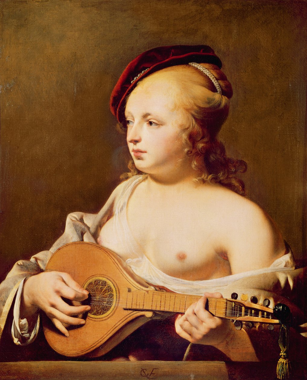 Cittern-spilleren af Cesar Boetius van Everdingen