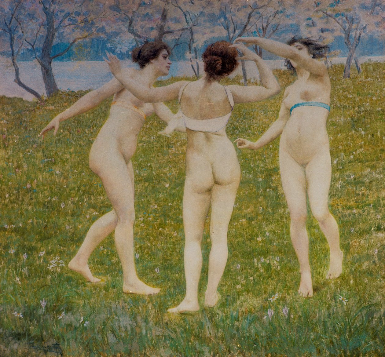 Blomstrende nova (tempera og gesso på lærred limet på træ) af Cesare Laurenti