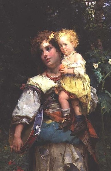 Kvinde og Barn af Cesare Auguste Detti