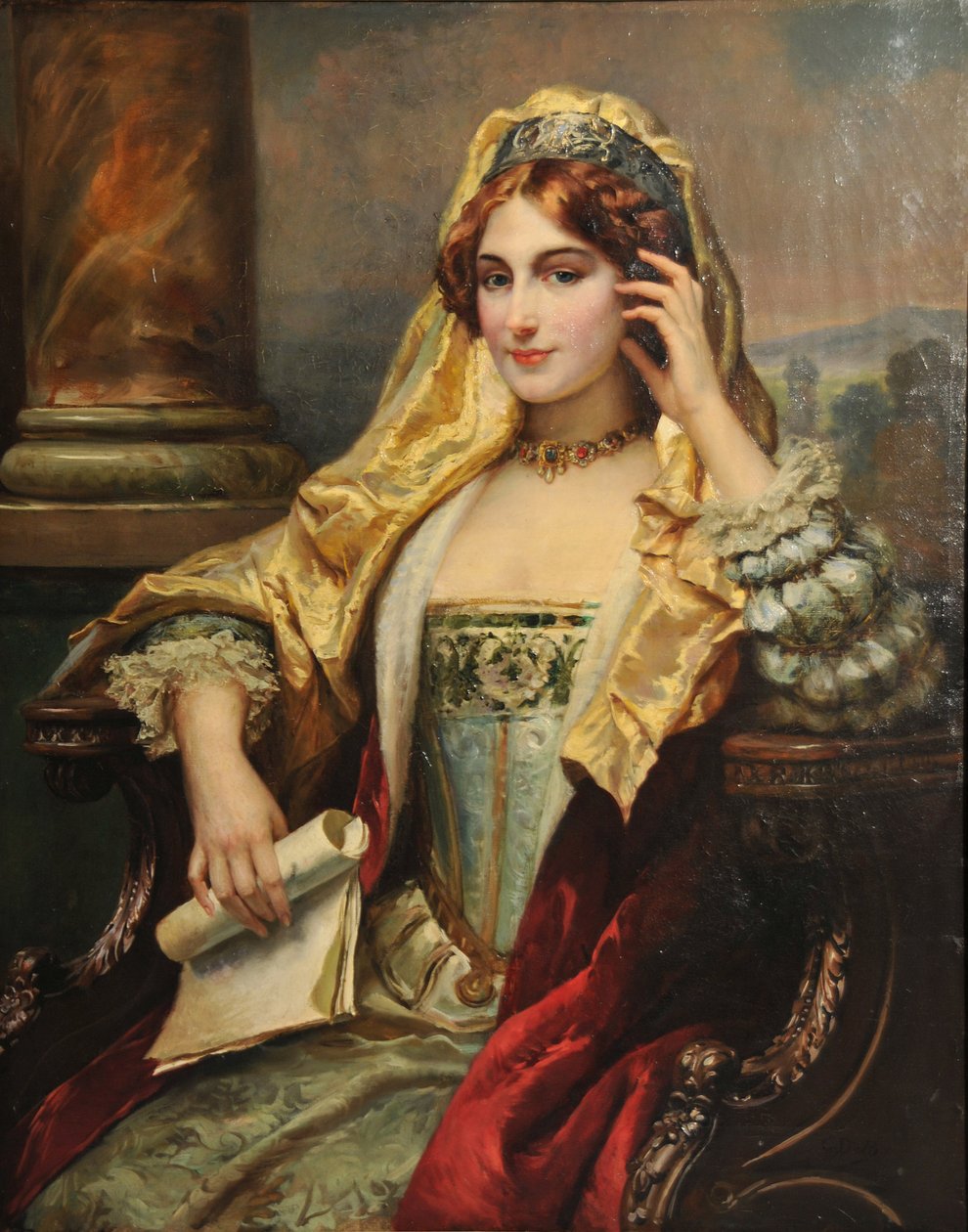 Meditation, 1880. af Cesare Agostino Detti