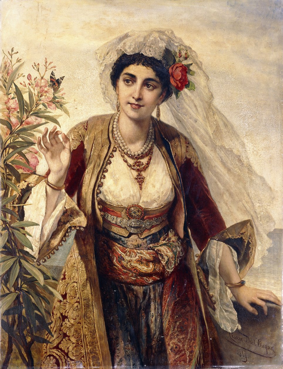 En eksotisk skønhed, 1869 af Cesare Felix dell Acqua