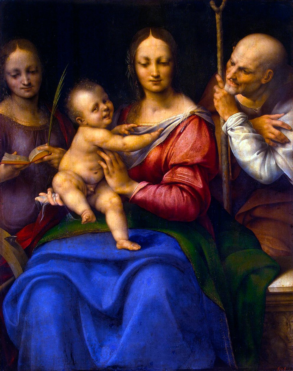 Hellig familie med Saint Catherine