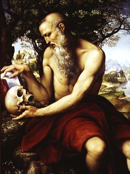 St. Jerome, ca. 1507-12 (olie på panel) af Cesare da Sesto