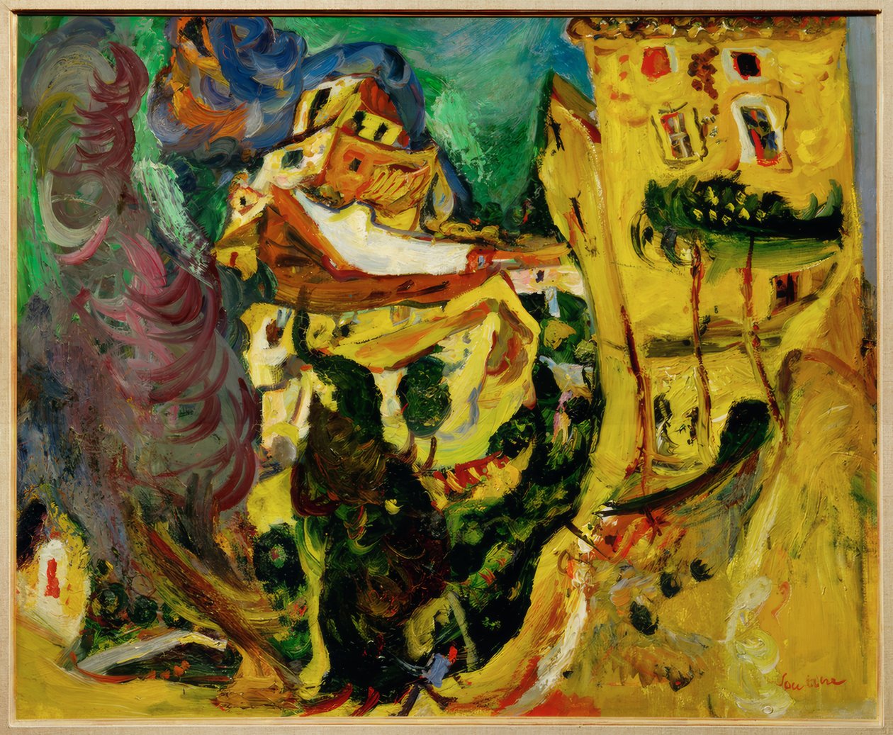 Landskab i Cagnes (La Gaude, Frankrig) af Chaim Soutine