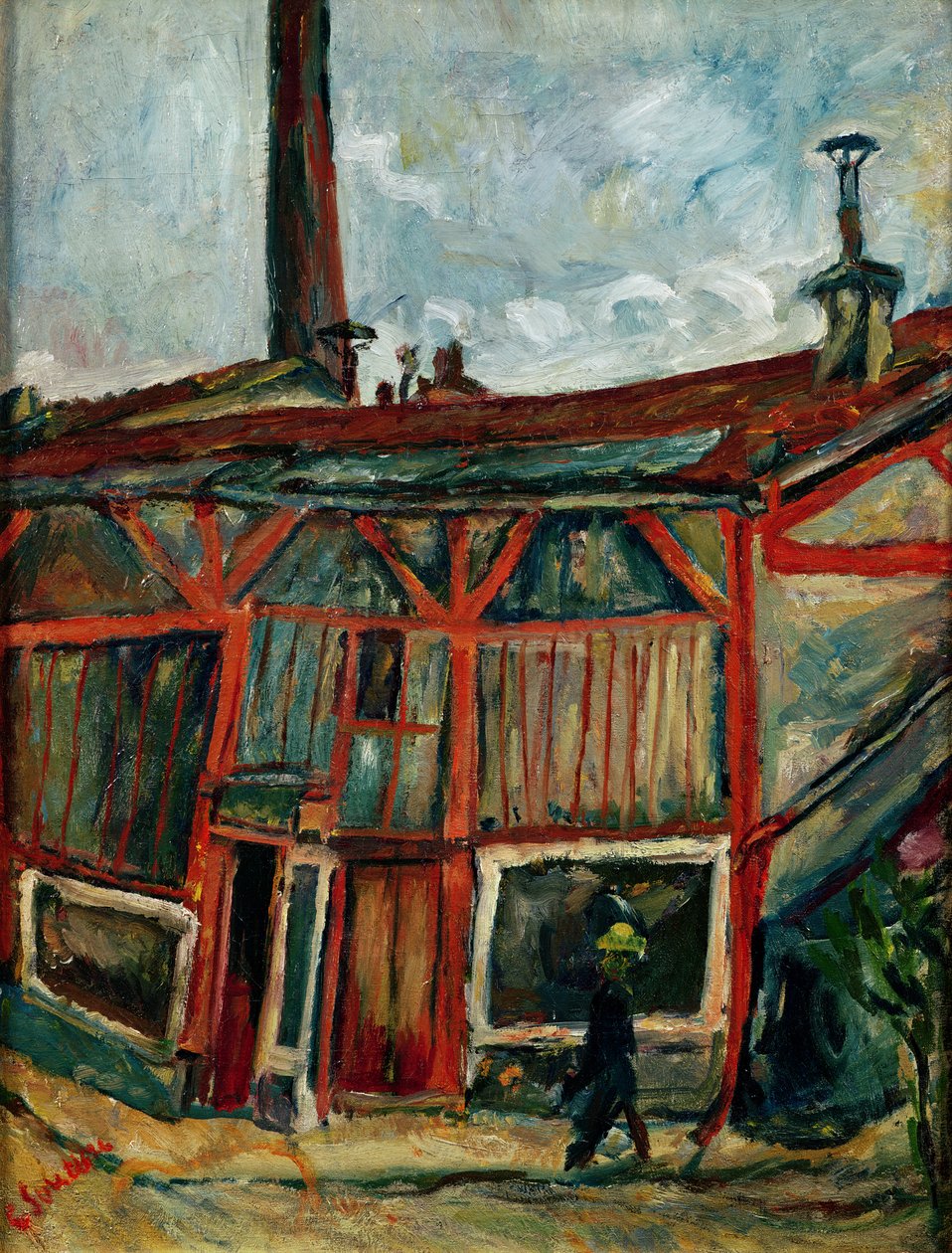 Studier i byen Falguiere, 1914 af Chaim Soutine
