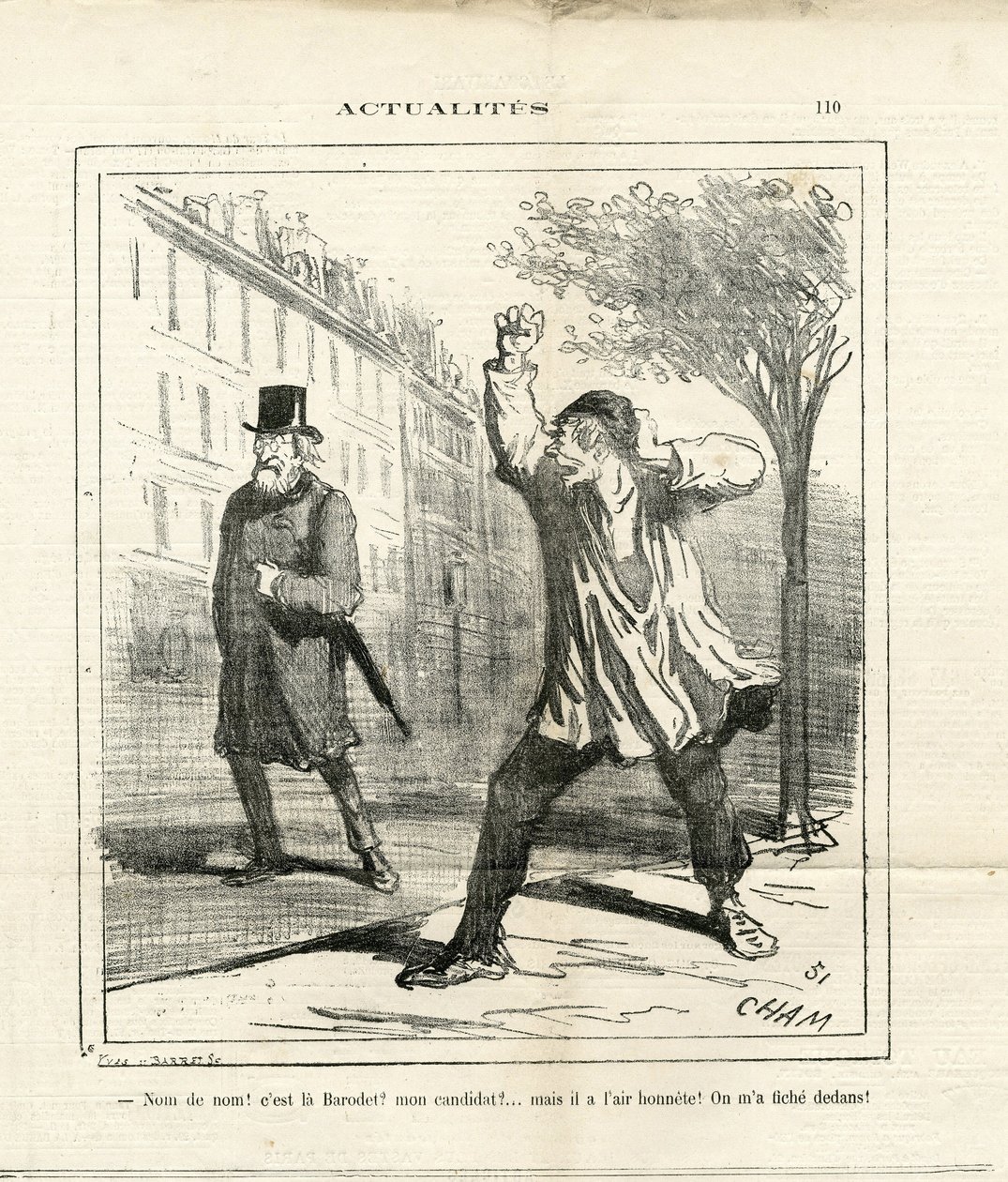 Illustration af Cham (1819-1879) i Le Charivari af Amédée de Noé