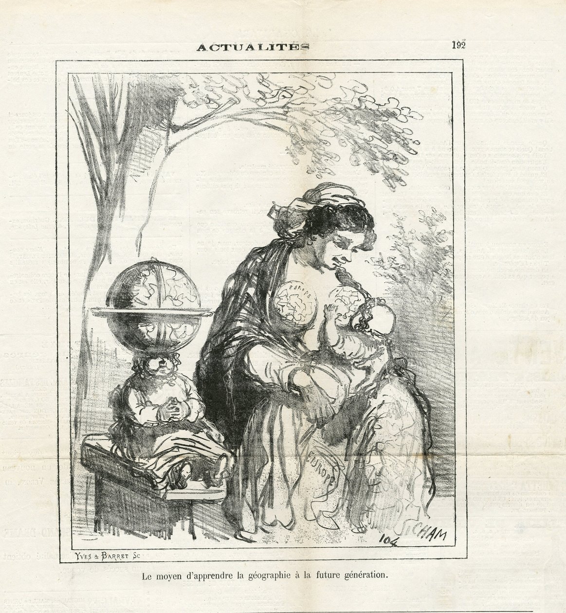 Illustration af Cham (1819-1879) i The Charivari af Amédée de Noé