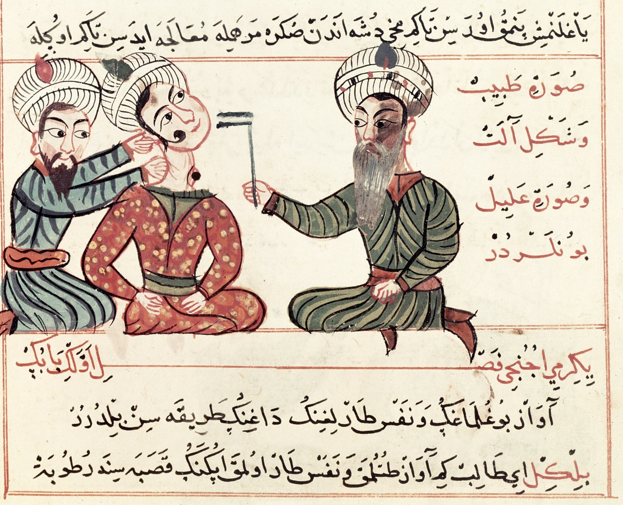 Ms Sup Turc 693 fol.29v Cauterisation of Scrofula, 1466 af Charaf ed Din