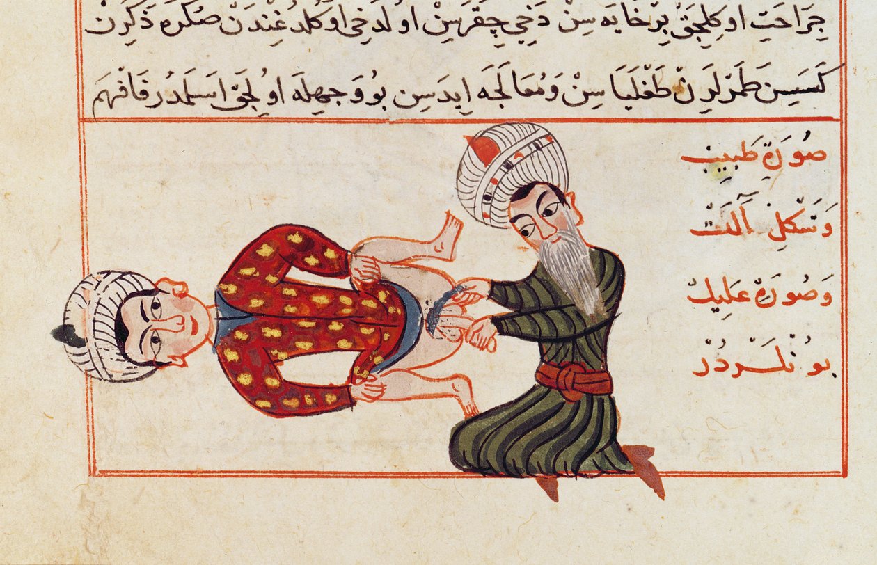 Ms Sup Turc 693 fol.76v Operation for Castration, 1466 af Charaf ed Din