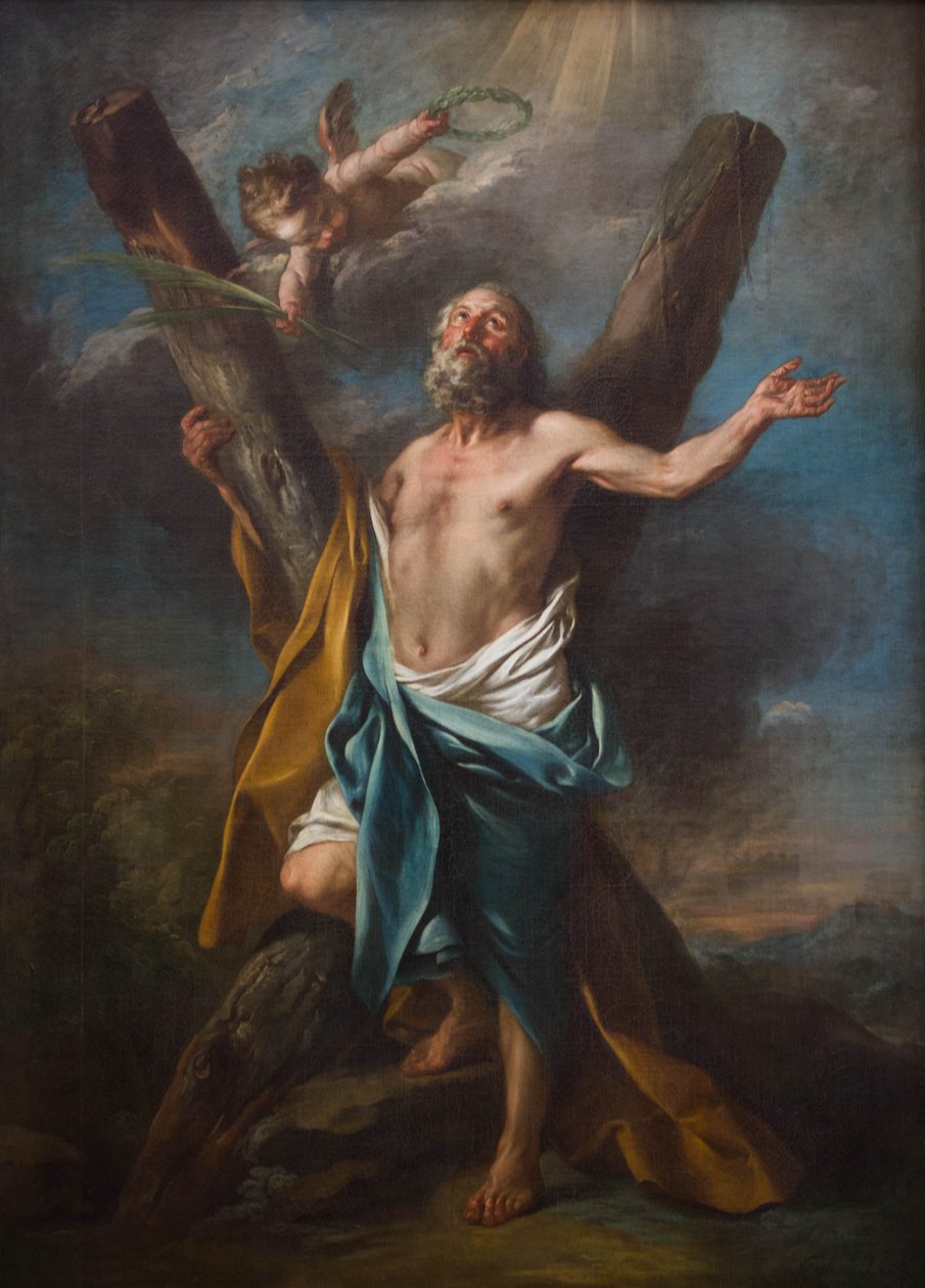 St. Andrew krammede sit kors af Charles André van Loo