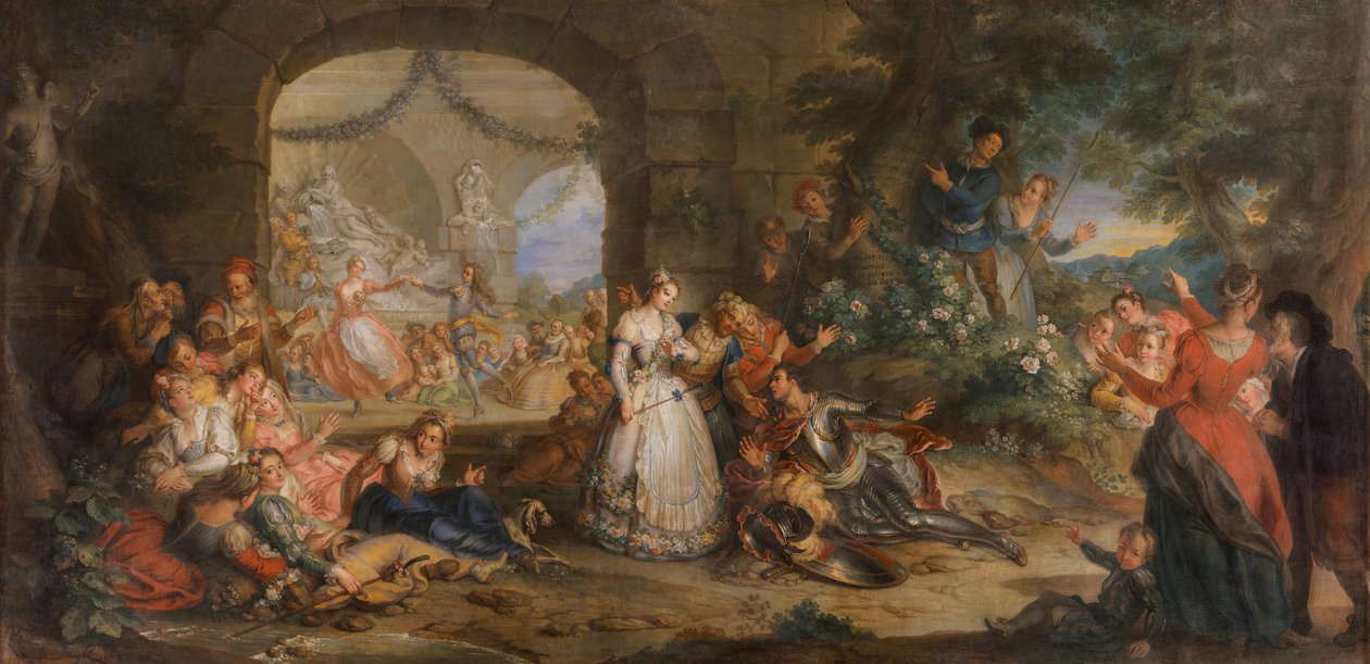 Roland får at vide om Angeliques utroskab af hyrderne af Charles Antoine Coypel