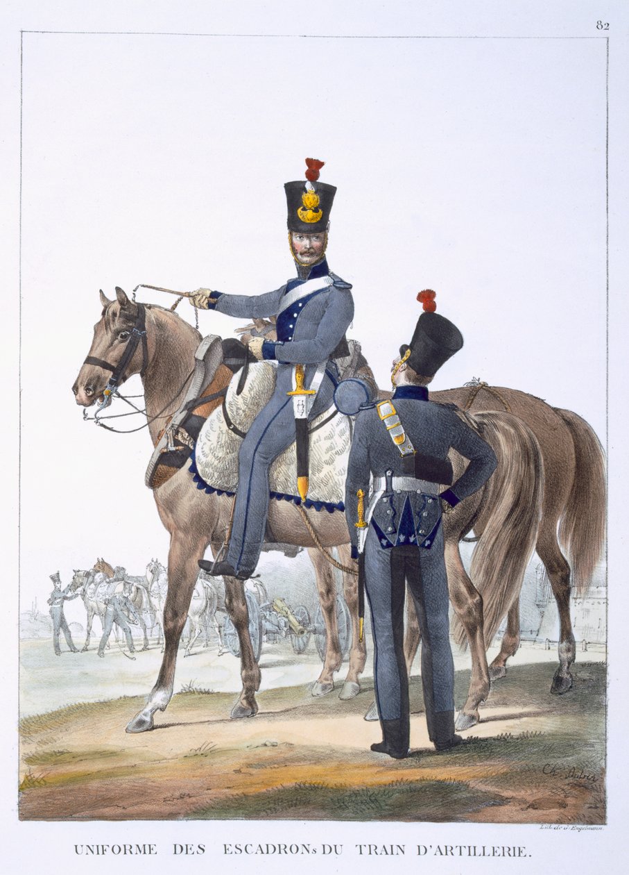 Uniform af Artillery Eskadron, 1823 af Charles Aubry