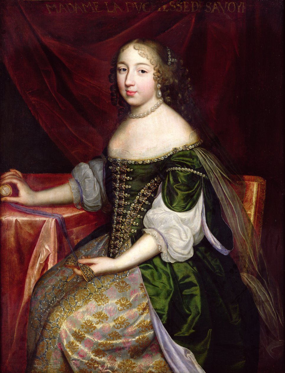 Hertuginden af Savoyen (sandsynligvis Christine af Frankrig) af Charles Beaubrun