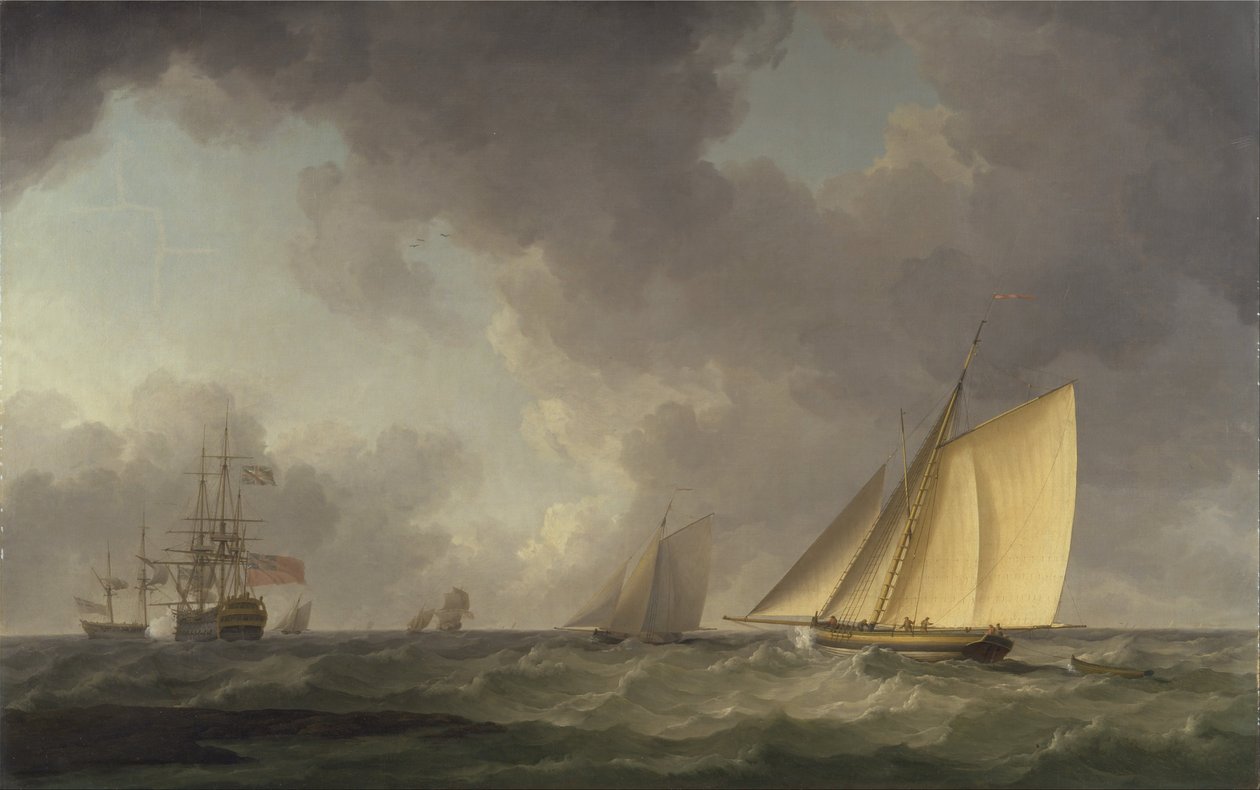 Cutter Close Hauleret i en frisk brise, med anden forsendelse af Charles Brooking
