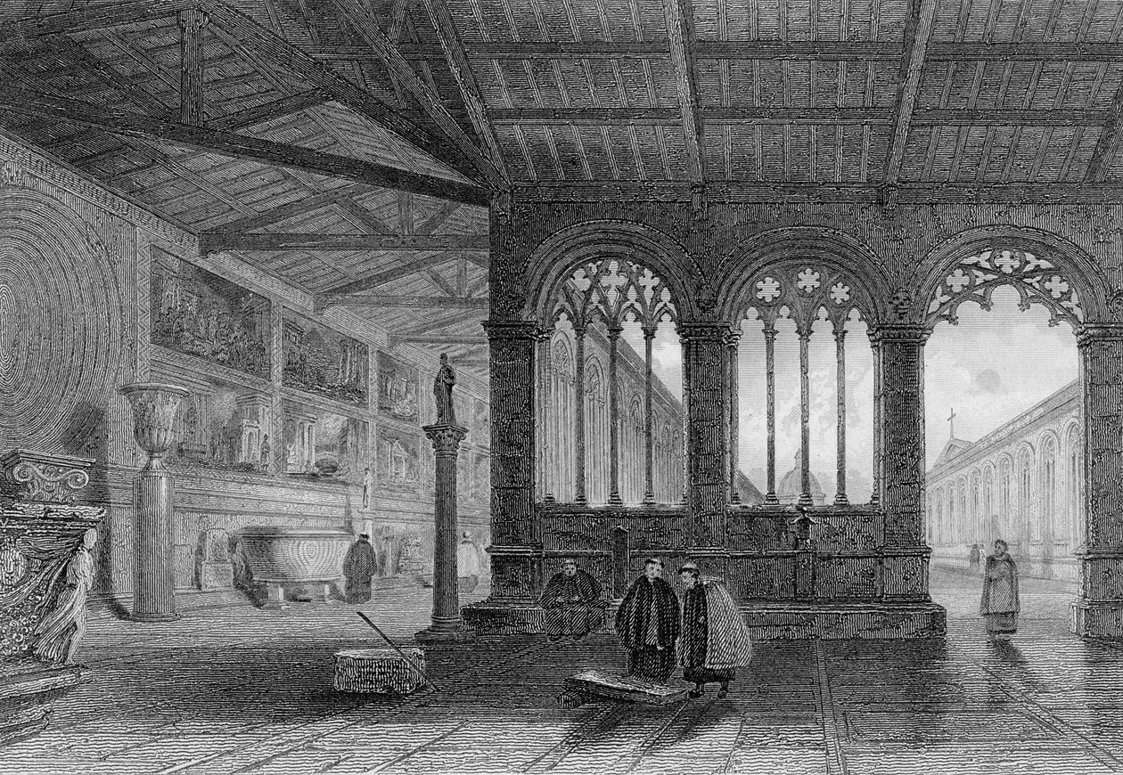 Campo Santo, Pisa, engraved by Edward Finden af Charles Cattermole