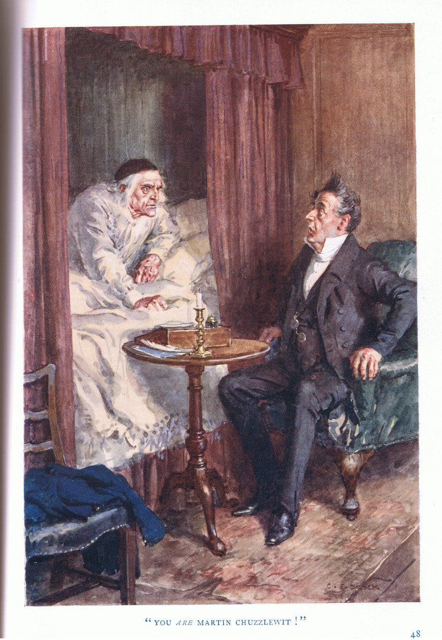 Du er Martin Chuzzlewit! af Charles Edmund Brock
