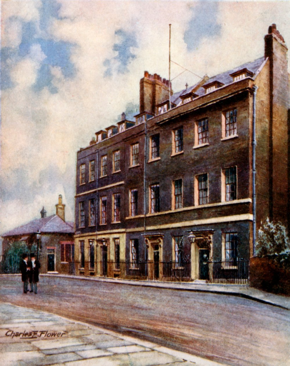 Downing Street nr. 10, Whitehall af Charles Edwin Flower