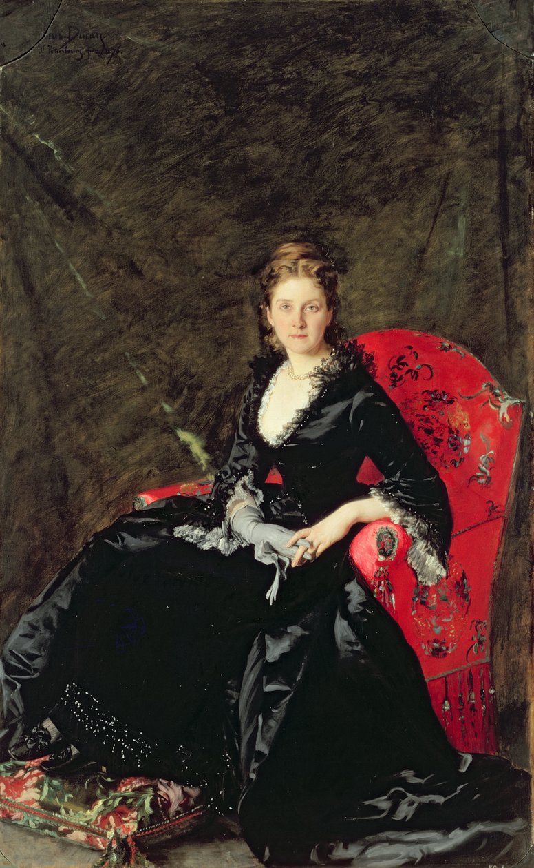 Portræt af Mme N.M. Polovtsova, 1876 af Charles Emile Auguste Carolus Duran