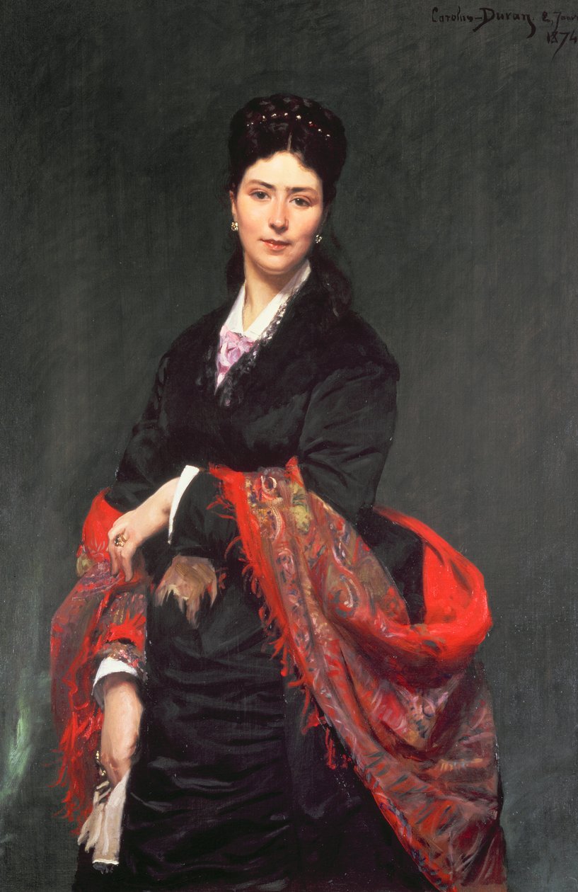 Portræt af fru Marie Clerc, 1874 af Charles Emile Auguste Carolus Duran