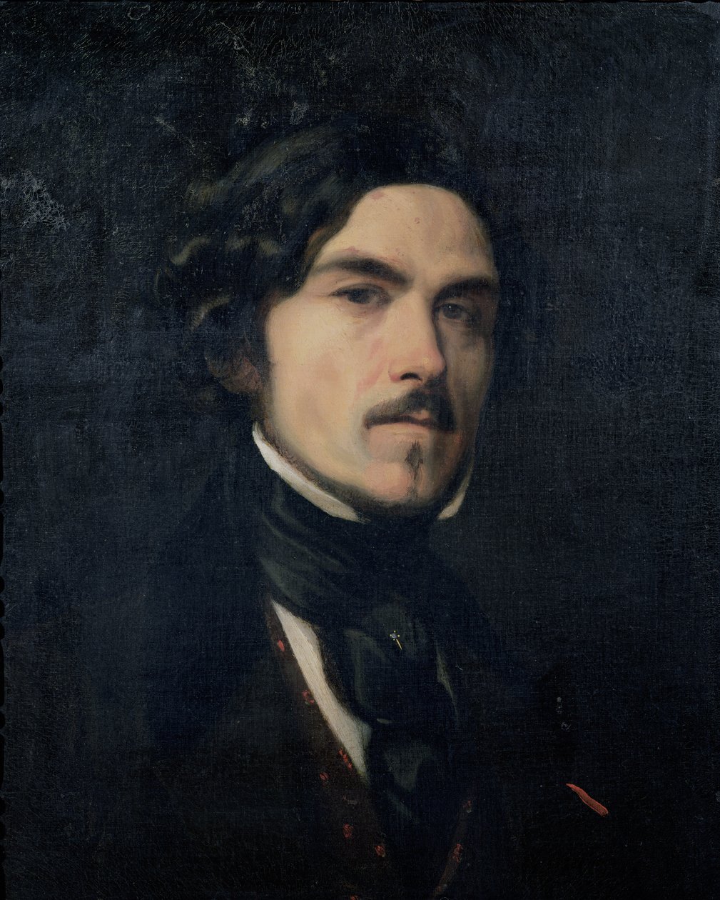Eugene Delacroix (1798-1863) 1840 af Charles Emile Callande de Champmartin