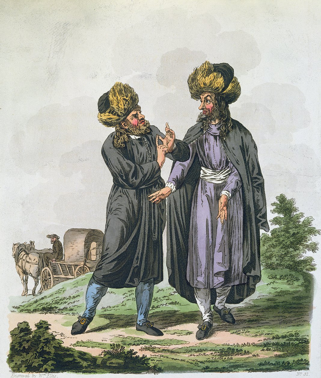 Polske jøder, graveret af William Ellis (1747-1810) udgivet i 1804 af Charles Emilius Gold