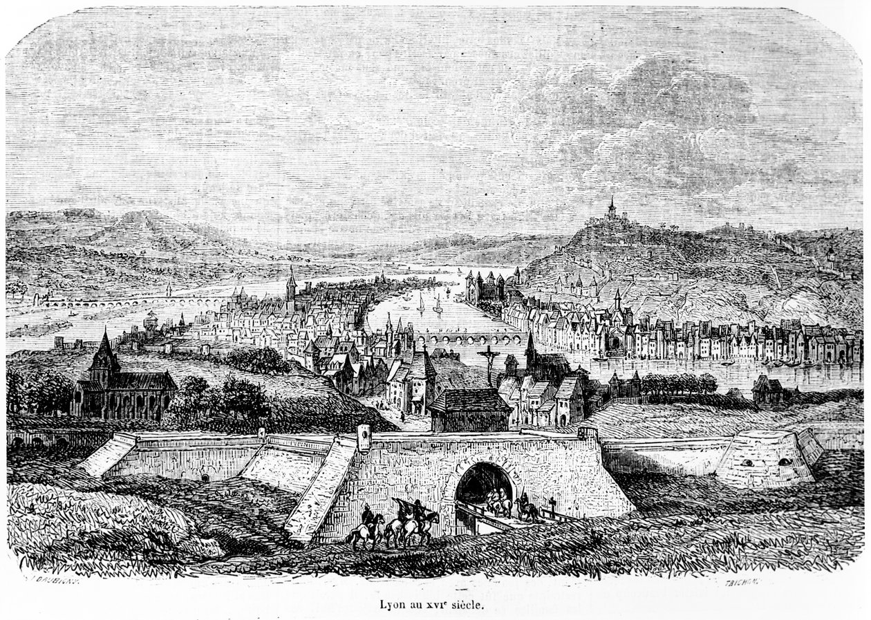 Lyon i det 16. århundrede, 1856 af Charles Francois Daubigny
