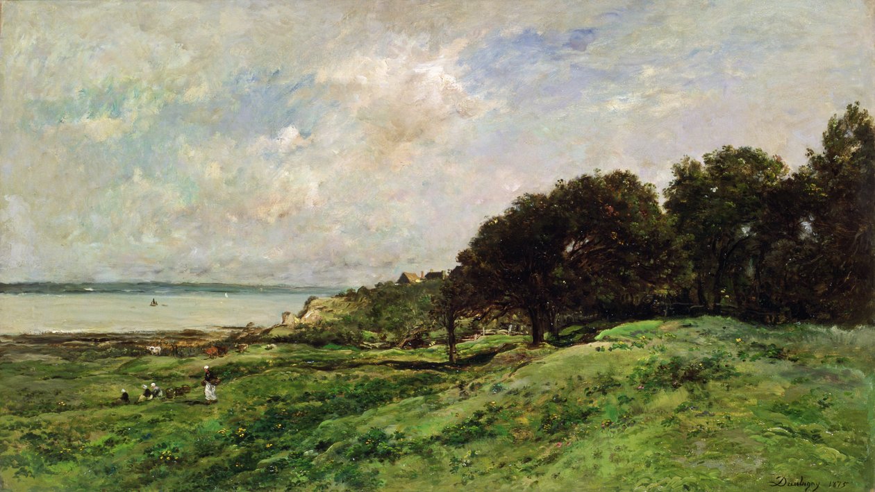 Kysten af Villerville, 1875 af Charles Francois Daubigny