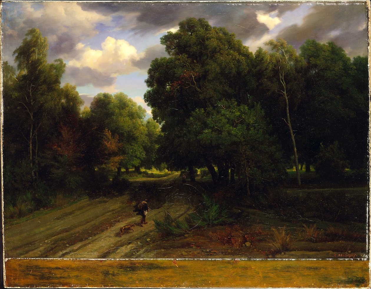 Ørneredenes korsvej, Fontainebleau Skov, 1843-44 af Charles Francois Daubigny