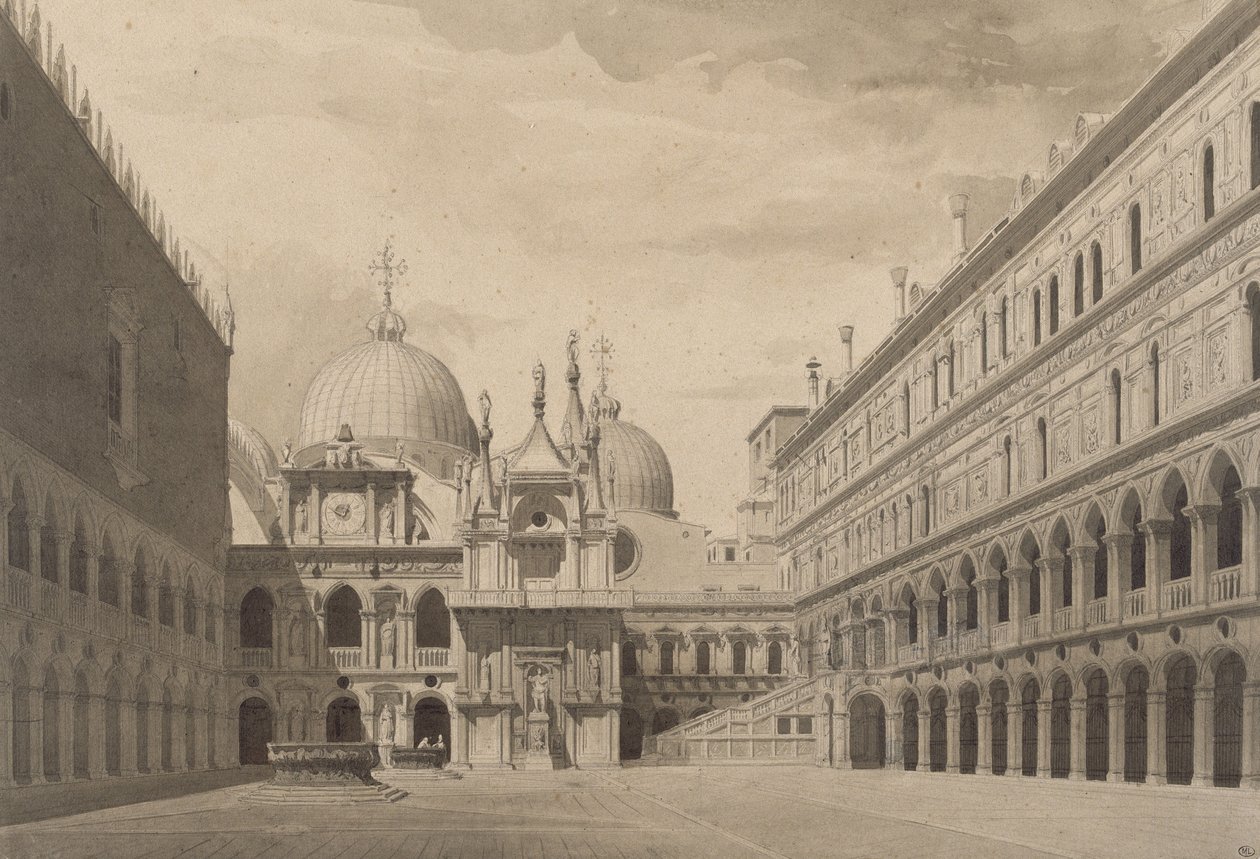 Gården til Doges -paladset i Venedig af Charles Garnier