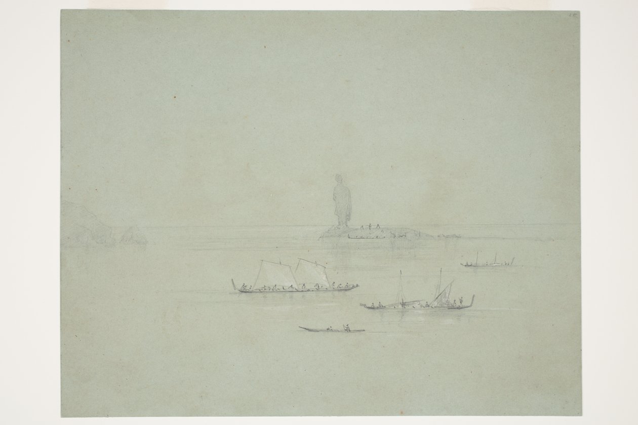 Statue Rock Manaia, Themsen af Charles Heaphy