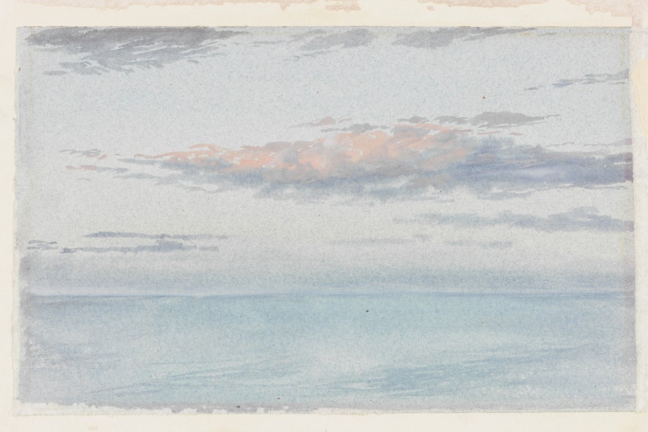 Cloud Study (wc på papir (blå)) af Charles James Spence