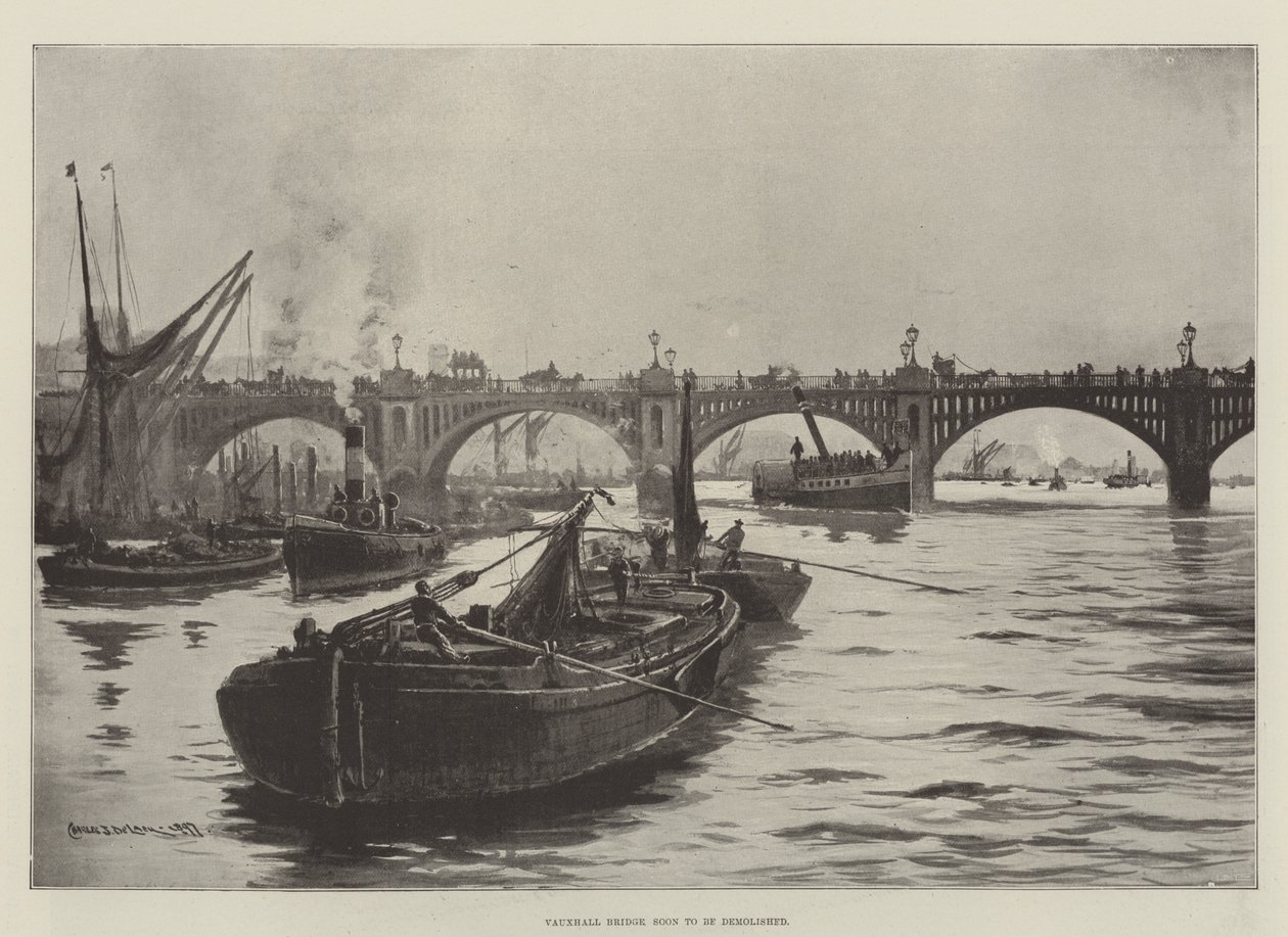 Vauxhall Bridge skal snart rives ned af Charles John de Lacy