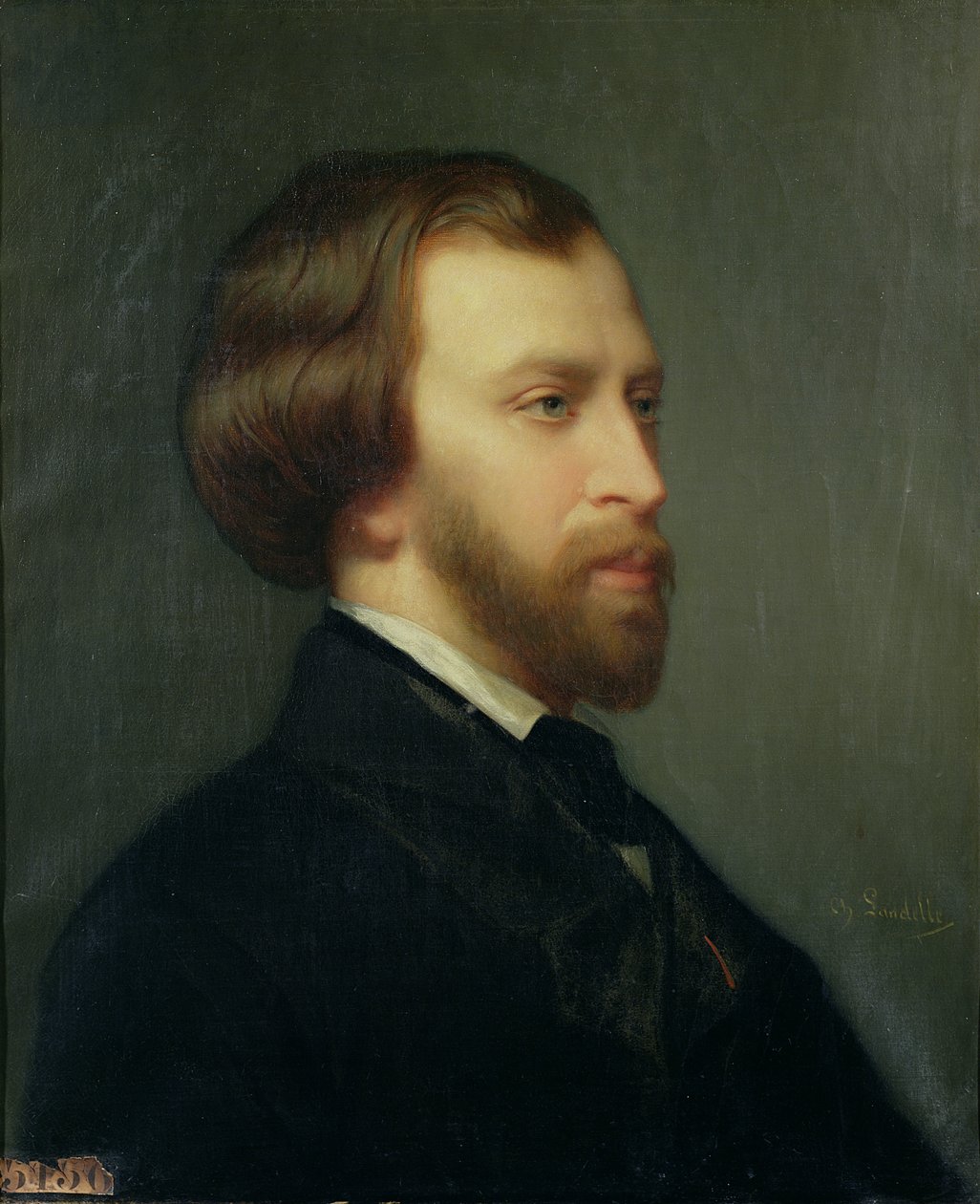Portræt af Alfred de Musset (1810-57) af Charles Landelle