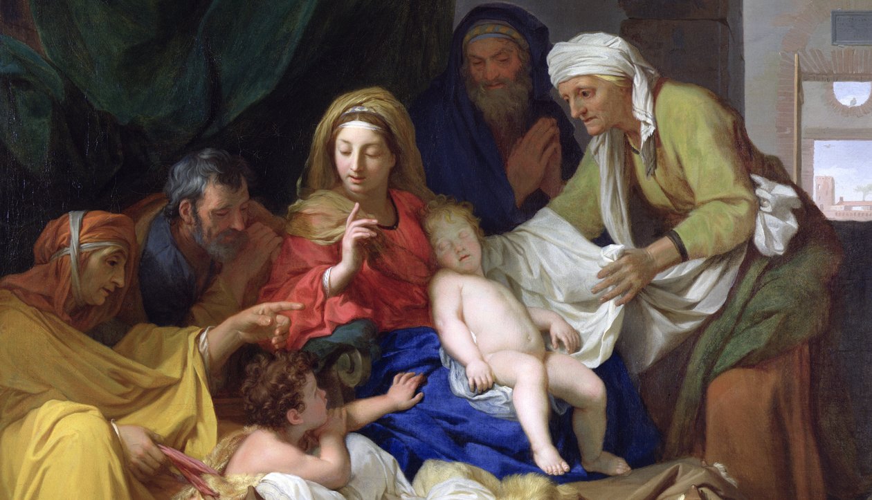Den sovende Kristus, 1655 (detalje af 173613) af Charles Le Brun
