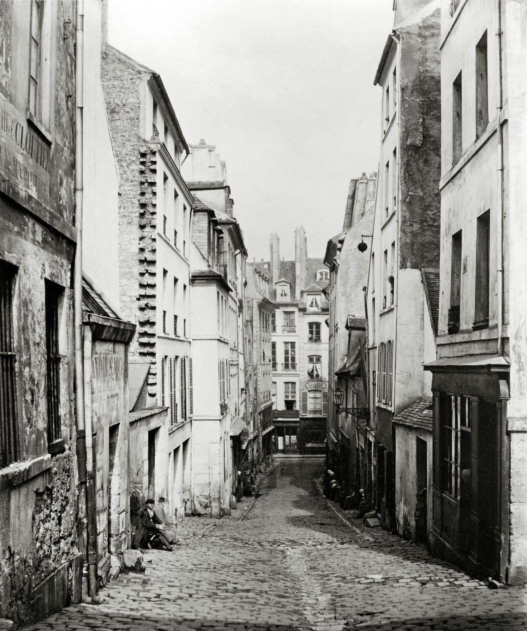 Rue du Bon-Puits, fra Rue Traversine, Paris, 1858-78 af Charles Marville