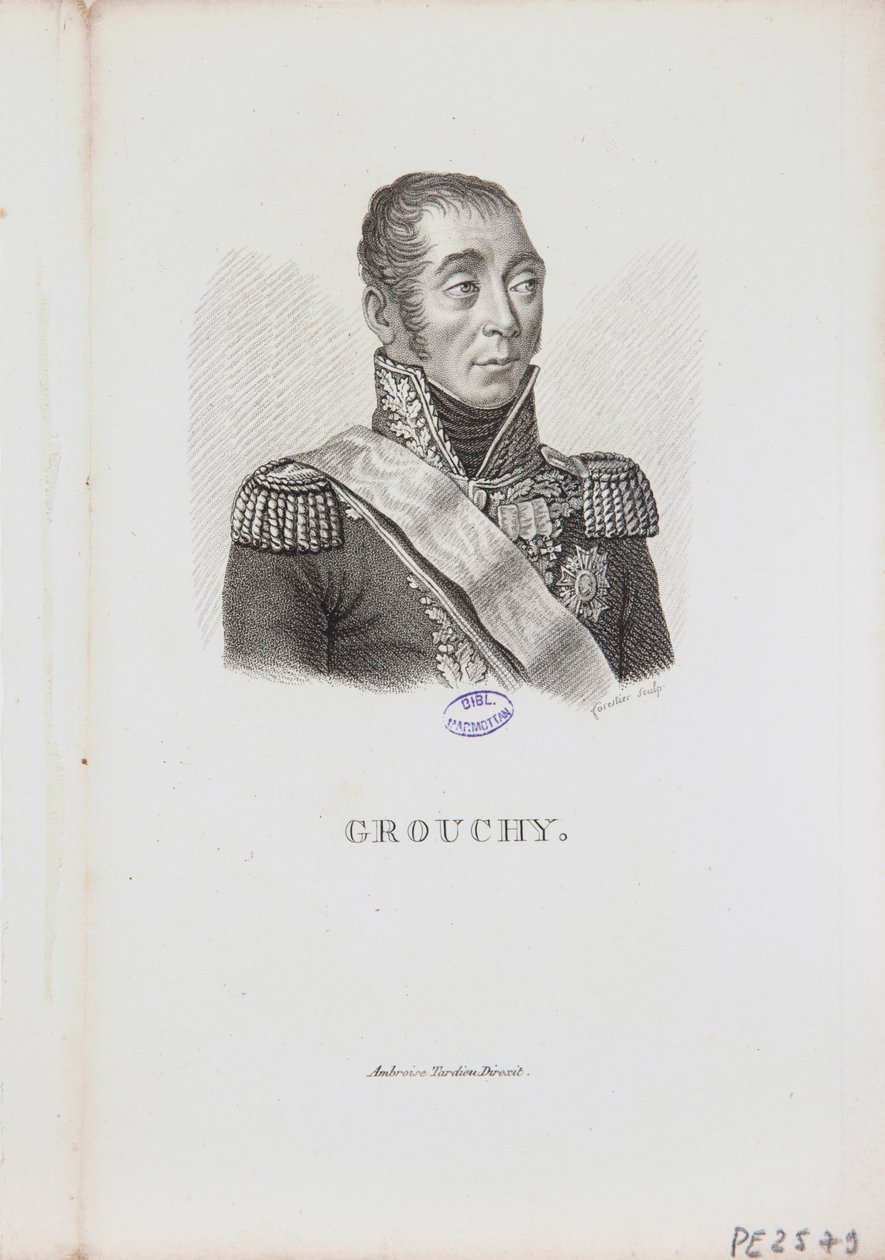 Portræt af marskal Emmanuel de Grouchy, 1814 af Charles Aimé Forestier