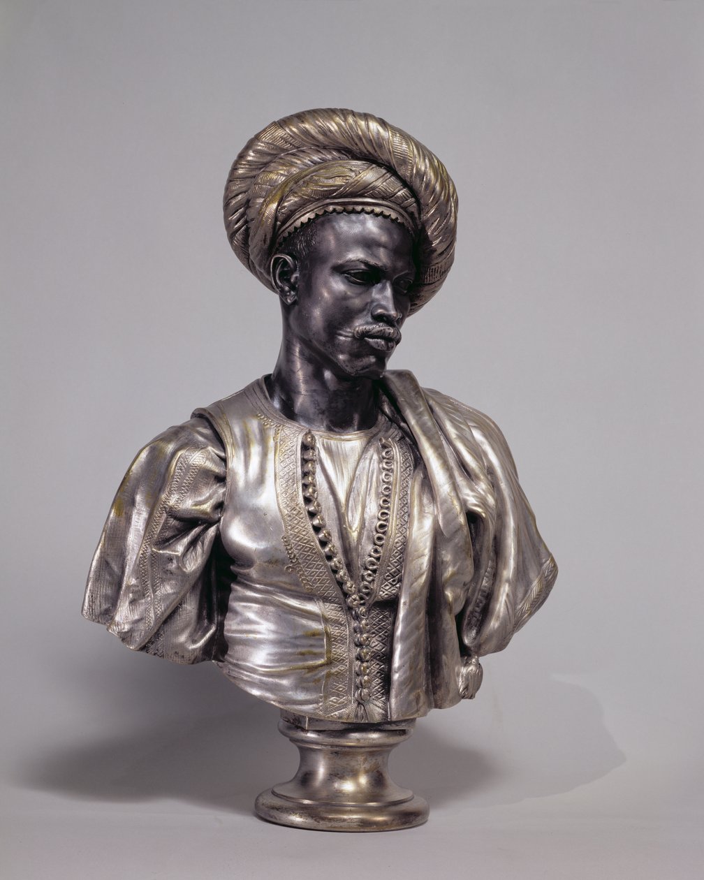 En sudaneser i algerisk kostume (sølv bronze) af Charles Henri Joseph Cordier