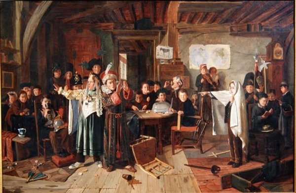 The Masquerade, ca. 1855 (olie på lærred) af Charles Hunt